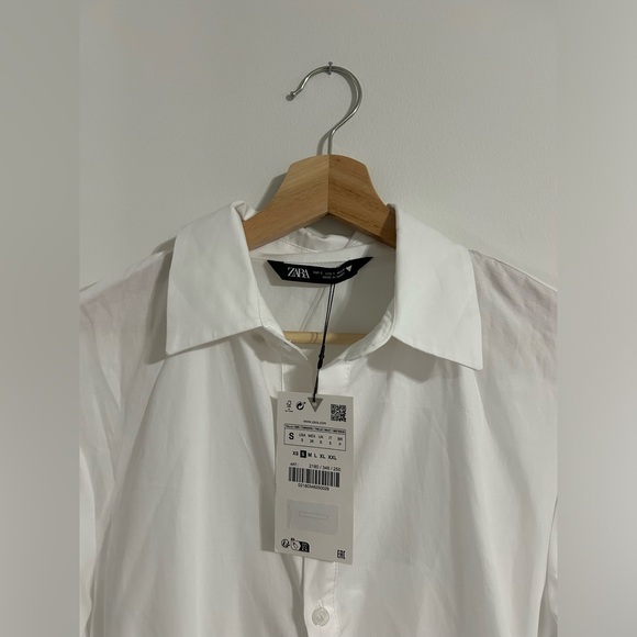 NWT ZARA Pleated Shirt Dress in Size Small - Picture 4 of 12